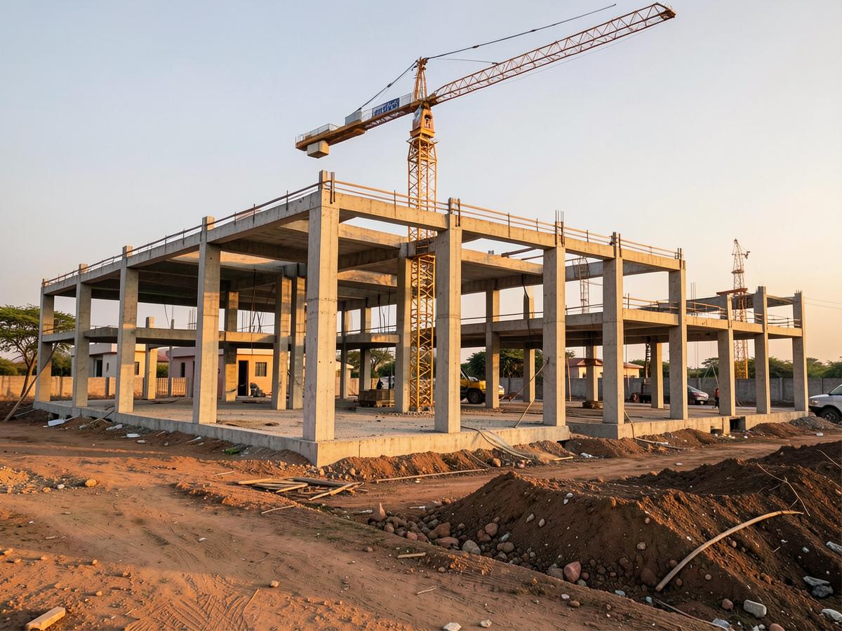 Chantier d'un programme résidentiel en construction